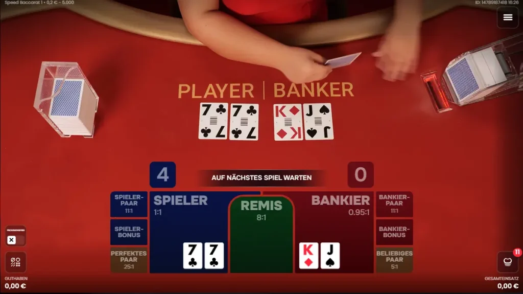 Baccarat-Spiel