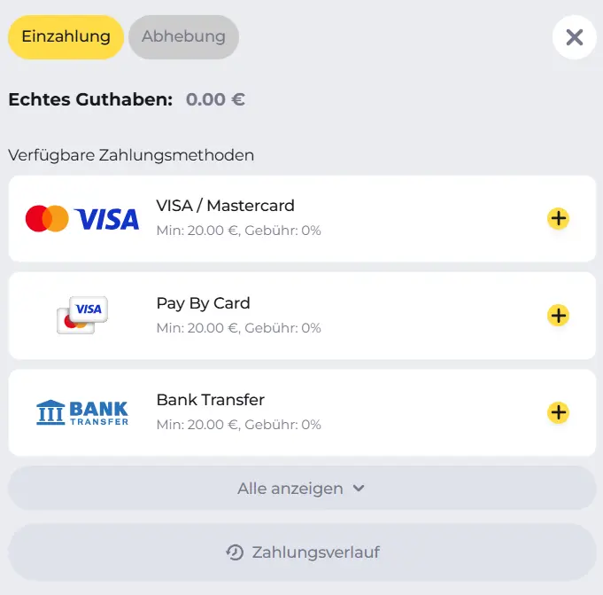 Boomerang Casino Einzahlung
